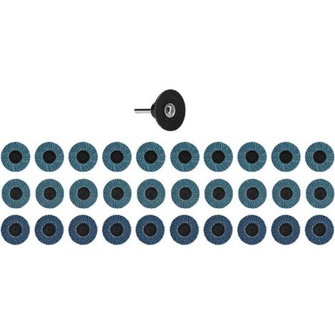 Set mit 31 Schleifscheiben, Schleifpapier, Industriezubehör, Aluminiumoxid, blau, 2 Zoll, 50 mm - Crezuo