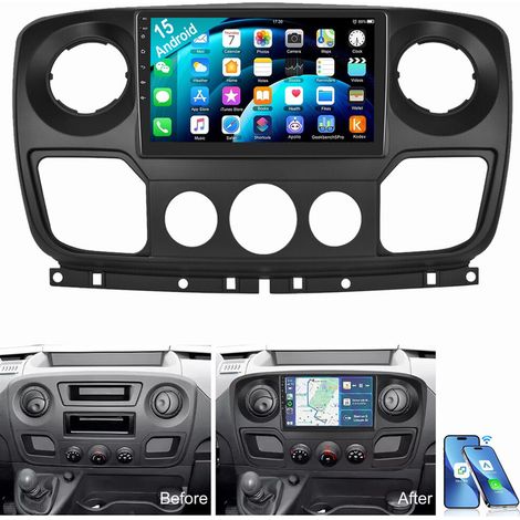 Autoradio 10,1 pouces Android 15 GPS WIFI pour Opel Movano B Renault Master 3 Nissan NV400 1+32G (1/5)