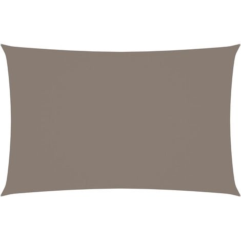 Voile d'ombrage parasol tissu oxford rectangulaire 4 x 7 m taupe