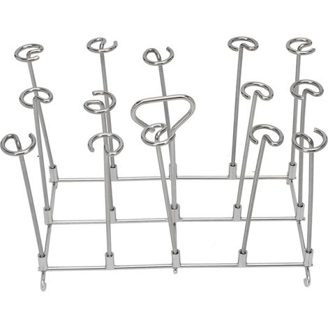 Support vertical pour brochettes de friteuse, acier inoxydable anti-rouille, cuisson uniforme pour poulet et viande (1/5)