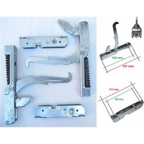 KIT 2PZ CERNIERE MOLLA FORNO CUCINA DA 90 MAXIFORNO LOFRA WHIRLPOOL