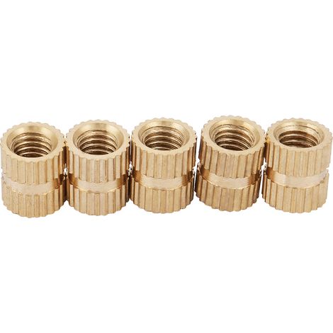 Écrou moleté en cuivre encastré à extrémité fermée de 5 mm, accessoire de fixation, jeu d'écrous moletés encastrés (M57) (1/5)