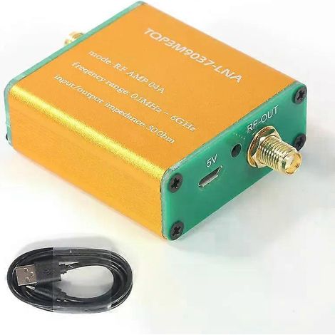 100k-6GHz HF-Verstärker, Breitband-Funksignalverstärker, Funksignalverbesserer, Funksignalvorverstärker, hohe Linearität, geringes Rauschen (1/4)