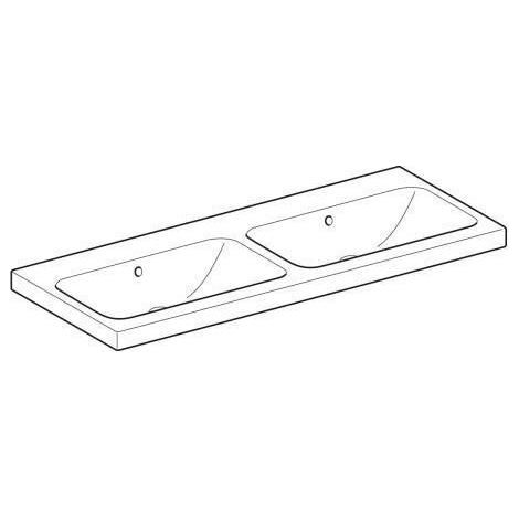 Geberit iCon Light Doppelwaschtisch, 120 cm x 48 cm, ohne (1/5)