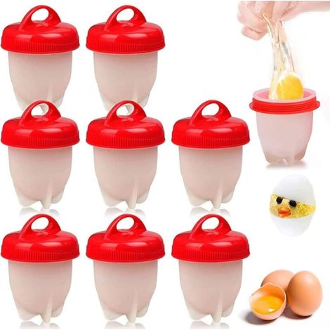 8 Pièces Oeufs Pocheuse Silicone,Silicone Oeuf Cooker,Antiadhésif Pocheuse Rapide