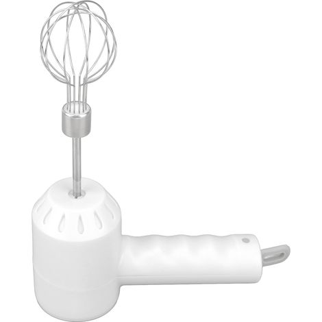 Batteur électrique sans fil rechargeable USB, fouet à œufs portatif, mousseur à lait électrique avec 2 tiges de mélange pour la maison blanc (1/5)