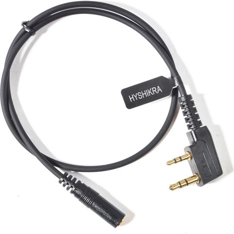 Câble adaptateur audio universel bidirectionnel 3,5 femelle vers connecteur K 2 broches compatible avec UV-5R UV-5RA 777 888S UV-82 TH-22AT TK-3100 (1/5)