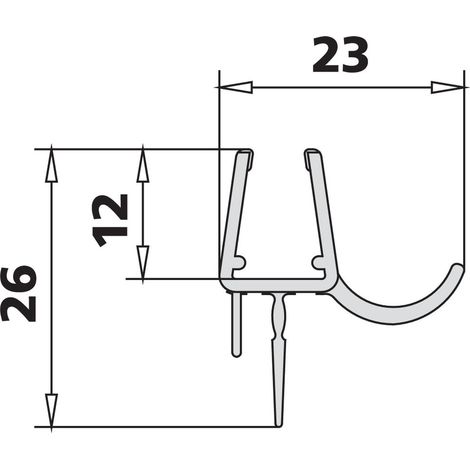 Kermi Dichtleiste DI 3330 17F x2, 3249, 550mm, mit Wasserabpralleffekt, 2534115