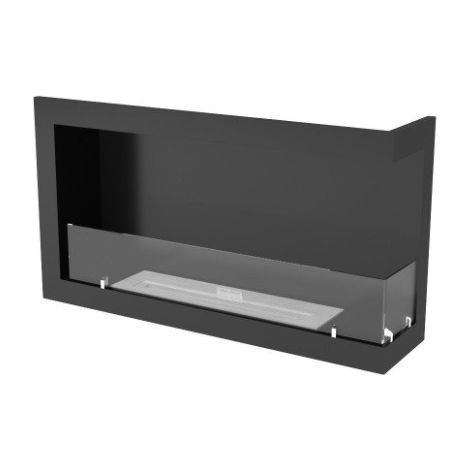 Cheminée BIOETHANOL MURALE 100 CM coin droit (1/3)