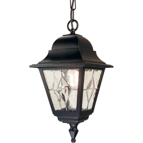 Elstead Norfolk - Lanterna a Catena da Soffitto per Esterno 1 Luce Nera IP43, E27 (1/4)