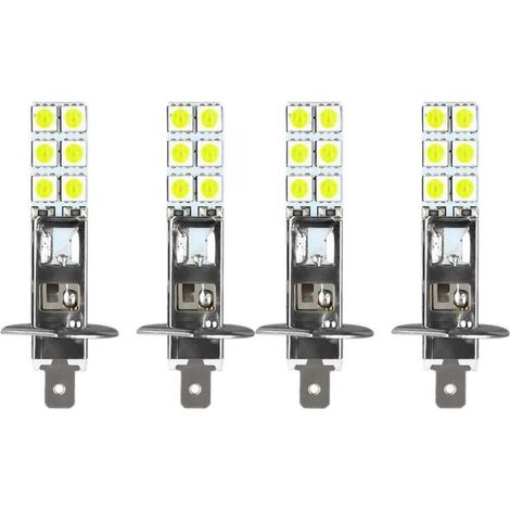 4 Pezzi Serie H1 6000K Super Bianco LED Kit Lampadine Antinebbia (1/5)