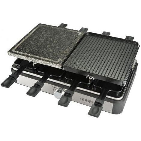 Plancha de asar bourgini gourmette raclette grill 1300w plus 8 personas