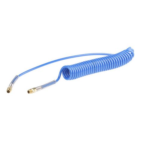 Tuyau spiralé CPC, avec raccord BSPT 1/4 pouce mâle, Bleu, Diam.ext 10mm, Long. 2m ( Prix pour 1 )