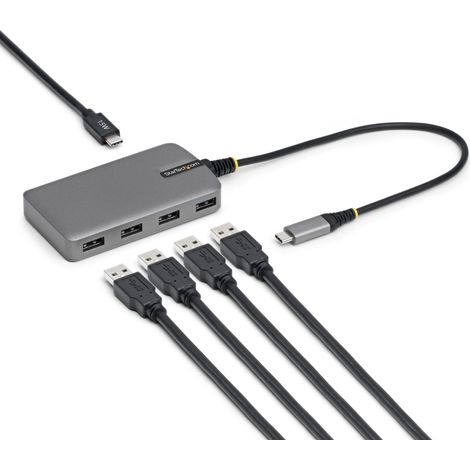 StarTech.com 5G4AC-USB-C-HUB hub di interfaccia USB 3.2 Gen 1 (3.1 Gen 1) Type-C 5000 Mbit/s Grigio (1/4)
