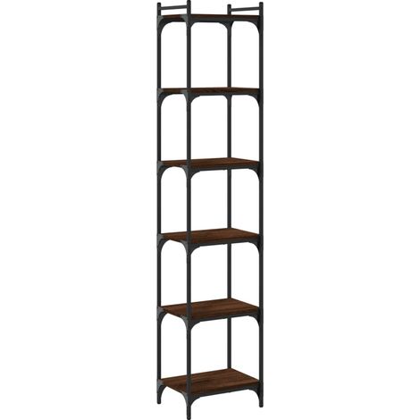 vidaXL Bibliothèque 6 niveaux chêne marron 40x30x188cm bois ingénierie (1/5)