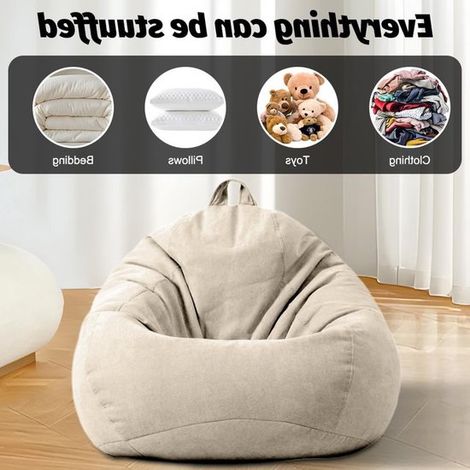 Fodera XL per pouf a forma di druido, adatta ad adulti e bambini, ideale per giocare e come elemento decorativo per il soggiorno, 100 x 120 cm. (1/5)