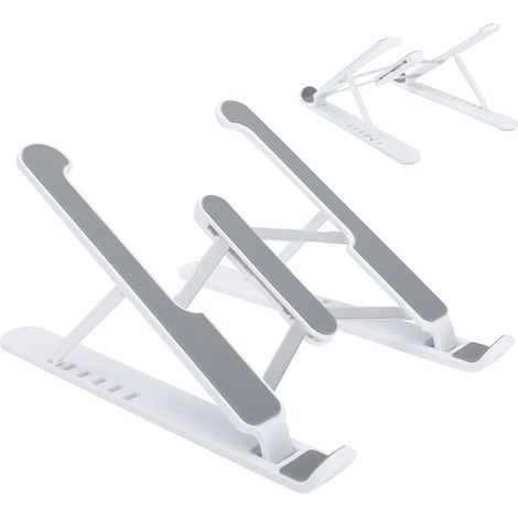 Support pour PC Portable, Support d'Ordinateur Portable Réglable et Pliable, Base de Refroidissement avec Bracket, 1117in, Blanc (1/5)