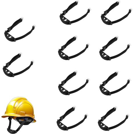 10pcs Jugulaire pour Casque de Sécurité Universelles, Mentonnières Casque Réglable avec Menton Repos Élastique Jugulaire Casque Convient à la Plupart des Casques Industriels (1/5)