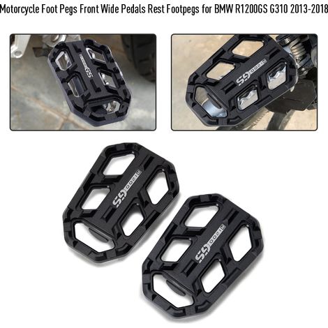 Repose-pieds de moto avant billette larges pédales repose-pieds de remplacement pour BMW R1200GS G310 2013-2018 (1/5)