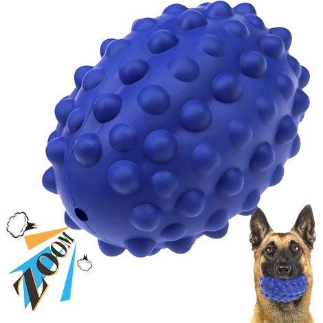 Jouet Chien Indestructible, Jouet pour Chien Grinçant en Caoutchouc Naturel Non Toxique, Brosse à Dents Robuste pour Chiens - Amusant à Mâcher, Chasser et Aller Chercher