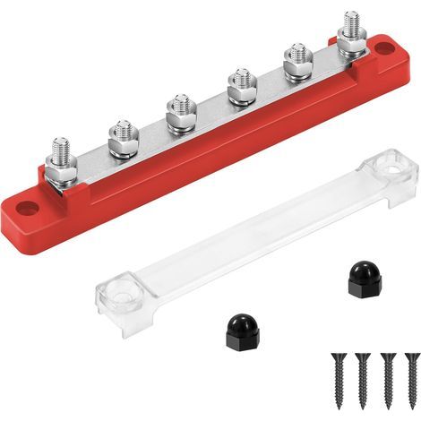 150A Distribution Block, M6 Busbars, Nickel-Plated Brass, For Car, Boat (1/5)