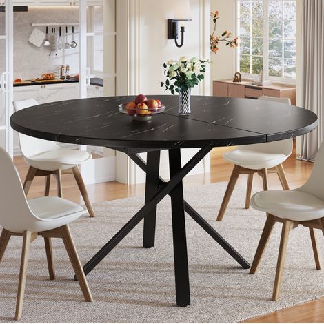 tavolo pranzo 100x140 allungabile marmo nero HAVRYA (1/5)