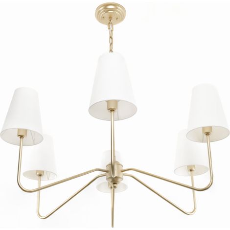 Lampadario SIMPLE PLUS Oro BIANCO - stretto (1/5)