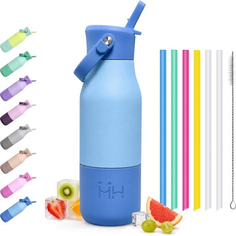 Gourde Inox Isotherme 700ml, Bouteille Thermique Sans BPA avec Isolation Double Paroi, Bouteille d'Eau Étanche pour Bureau Sport Randonnée (1/5)