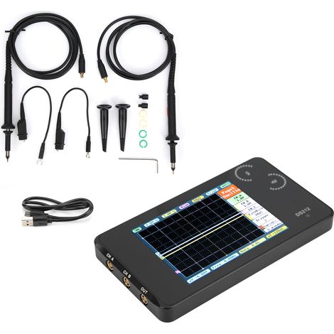 Oscilloscope numérique portable pour la mesure de la fréquence, de la période et du rapport cyclique d'un signal DS212 (1/5)