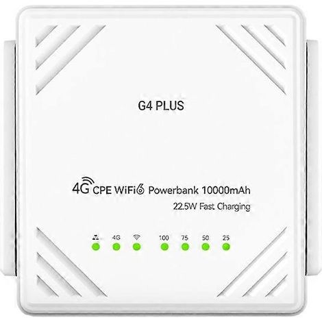 Routeur WiFi 6 4G G4 Plus avec charge rapide 22,5 W, CPE portable 10 000 mAh et batterie externe 2 en 1 (300 Mbit/s). (1/5)
