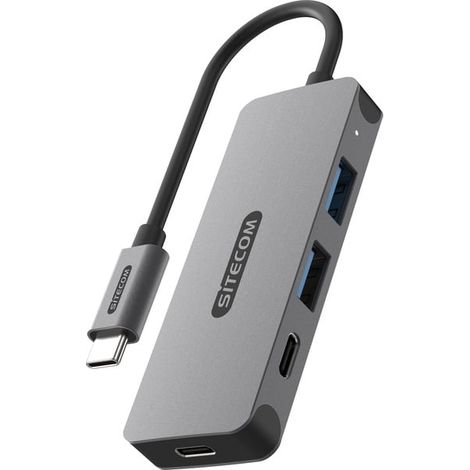 Sitecom CN-5010 hub di interfaccia USB 3.2 Gen 1 Type-C 5000 Mbit/s Nero, Grigio