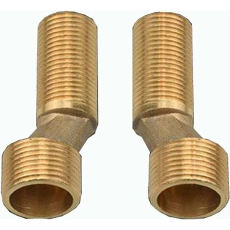 Raccord de circulation d'irrigation, raccord décalé pour robinet de douche de salle de bain, réducteur d'angle en laiton, bras pivotant réglable, raccord décalé 1/2 3/4, raccord décalé 2/2 3/4, doré (1/5)
