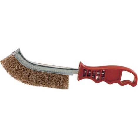 spazzola curva spyd 275 mm fili di acciaio per spazzolare ferro ruggine (1/2)