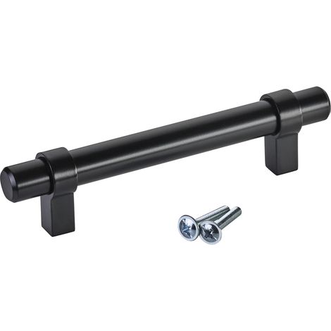 SOTECH Möbelgriff G20 Ø 14 mm Stahl schwarz matt lackiert, Bohrlochabstand (BA) 96 mm