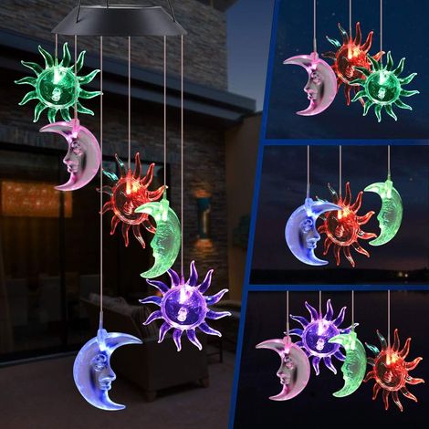 Lampe éolienne solaire Top Gifts, longue autonomie avec capteur automatique, idéale pour les cadeaux d'extérieur-AquaForge (1/5)