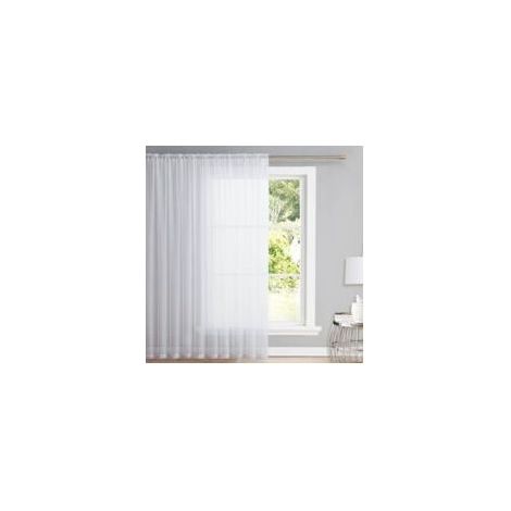 Rideau Voilage Blanc - 1 pièce, Rideau Voilage Transparent 140x260cm - Pour Chambre/Salon (1/5)