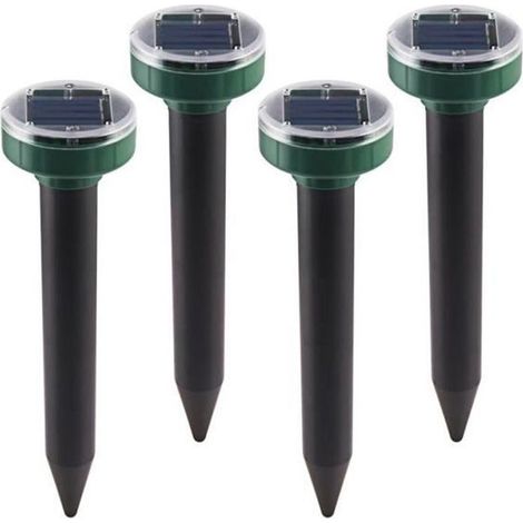 Ultraschall-Schlangen- und Mäuseabwehr, 4 Stück, neues Design mit LED-Beleuchtung.