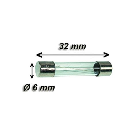 Atepac – Fusible rapide 6 x 32 mm 10A – Tension 250Vca – Courant de claquage 35A – Tube en verre avec connexions argentées