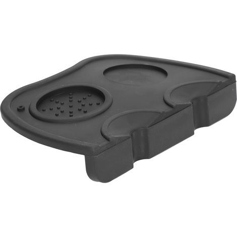 Tapis distributeur de café en silicone, tasseur, support antidérapant à double trou pour la préparation des boissons (1/5)