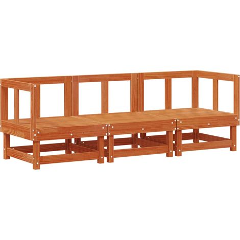 Sectional Sofa Einheiten Wachsbraun 183 x 61 x 62 cm vidaXL