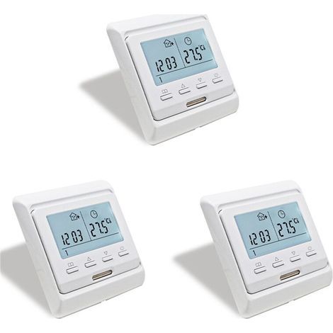 3X 16A 230V LCD Programmable Chauffage AU Chaud Thermostat D'Ambiance Thermorégulateur Régulateur de Température Manuel Mécanique (1/2)