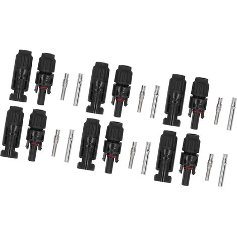 10 paires connecteurs solaires PV MC4 mâle femelle étanches IP67 1000V CC 30A kit 20 bornes (1/5)