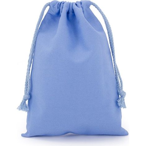 Set di 10 sacchetti tote, 7 x 10 cm, in cotone, con coulisse, ideali per compleanni, matrimoni e come regalo per gioielli. (Blu azzurro) (1/5)