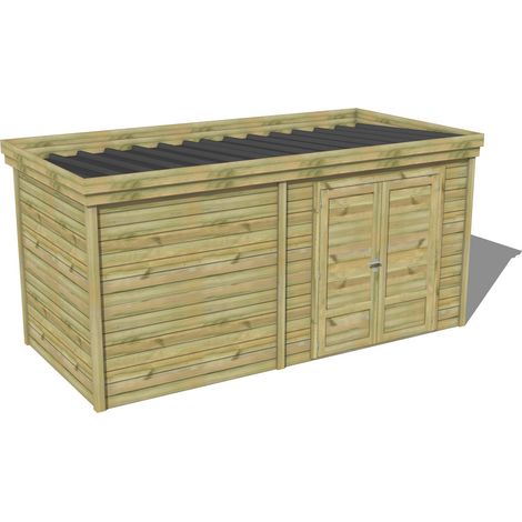 ABRI DE JARDIN bois traité 27mm, 4,7x2,1m, 10m2