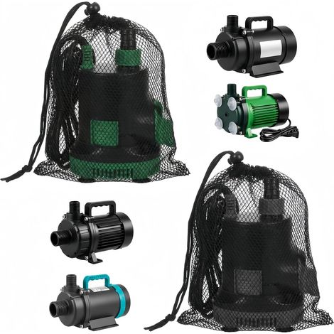 2 Pièces Sacs Filtrants pour Pompe de Bassin, 45 x 45 CM Sac de Barrière de Pompe avec Cordon de Serrage, Réutilisable Sac en Filet de Filtre de Pompe pour Bassin Exterieur, D'Étang de Cour (1/5)