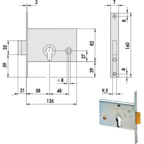 Cerradura de Inserción de Correas All 44145-60-0 Cisa