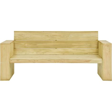Maison Exclusive - Panca da Giardino e Cuscini Crema 179cm Legno Pino Impregnato (1/5)