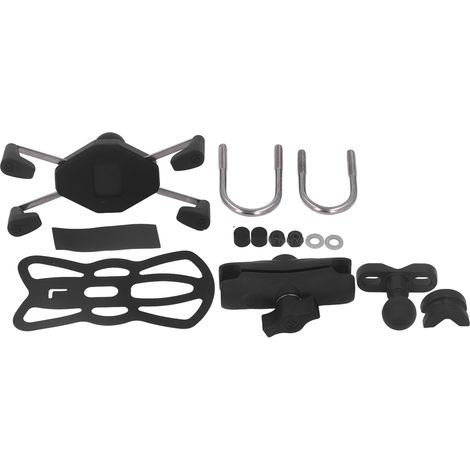 Support téléphone moto universel antishake rotatif 360° guidon vélo, étau de fixation robuste pour smartphone, kit main libre. (1/5)