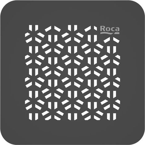 Roca – Grille de vidage en acier inoxydable pour receveur de douche Terran-N – Couleur Onyx – Résistante à la glissance – Design extra plat