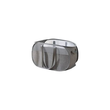 Gris Panier à Linge Pliable, Corbeilles à Linge Pop Up Laundry Baskets Sac à Linge,Paniere a linge sale avec Manipuler pour Salle de bain Chambre à coucher Buanderie Chambre d'enfant Voyage